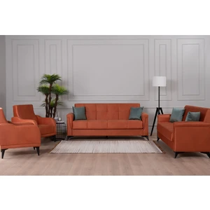 Kilim Mobilya Laçin Yüksek Ayaklı 3+3+1+1 Koltuk Takımı Turuncu
