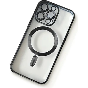 iPhone 14 Pro ile Uyumlu Kamera Korumalı Kılıf Magsafe ile Uyumlu Wireless Power-Magnet  Kılıf