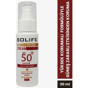 Güneş Koruyucu Yüz ve Vücut  Kremi +50 Spf Tüm Ciltler Için 50 ml