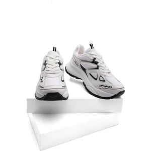 Kadın Sneaker Yüksek Taban Bağcıklı Spor Ayakkabı Nevila