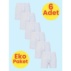 Erkek Rahat Kesim 6'lı Paçalı Pamuklu Külot