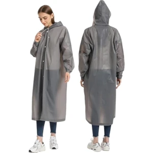 Kadın Rüzgar Geçirmez Kapüşonlu Yağmurluk Eva Yağmurluk