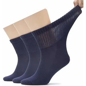 Erkek (40 - 44) Pamuklu Penye Çorap Şeker Çorabı Lastiksiz ve Koku Önleyici Çorap 3 Adet