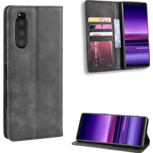 Sony Xperia 5 Cüzdan Deri Flip Telefon Kılıfı (Yurt Dışından)