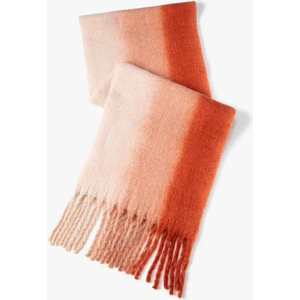 Atkı Renk Geçişli Yumuşak Dokulu Püsküllü