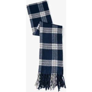 Ekoseli Atkı Püskül Detaylı Yumuşak Dokulu