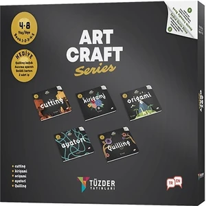 ART CRAFT-El Becerileri Seti | 4-8 Yaş | 5 Kitap | (Origami-Kirigami-Cutting-Quiling-Ayatori) | TÜZDER Eğitim Metodu ile Hazırlanmış | Uluslararası Standartlarda | Türkçe-İngilizce