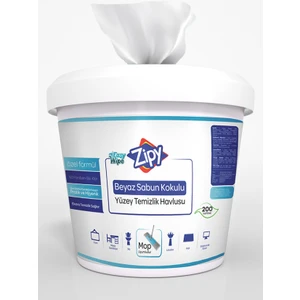 Easy Wipe Yüzey Temizlik Havlusu 200 Yaprak Islak Kova Mendil Beyaz Sabun Kokulu