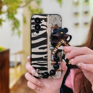 Shin-Wo Infinix Note 12 G96 Için Telefon Kılıfı Ayı Boncuk Zinciri Yumuşak Tpu Darbeye Dayanıklı Tampon Koruyucu Kapak (Yurt Dışından)