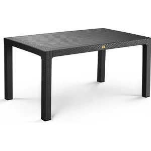 Camsız 90X150CM Bahçe Balkon Masası Rattan Desenli Outdoor Serisi