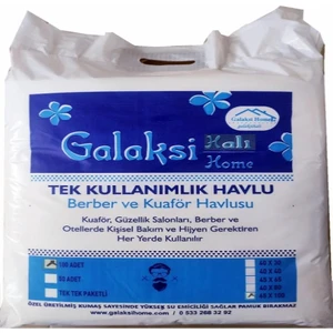 Galaksi Home  Tek Kullanımlık 40X80 Saç Havlusu Paketler 100 Lü Paket Kuaför Güzellik Merkezi Havlu