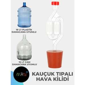 Hava Kilidi Kauçuk Tıpalı, Butik Bira ve Şarap Yapımı Için Plastik Hava Kilidi, Fermantasyon
