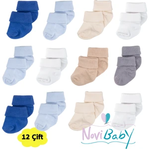 12'li Bambu Yenidoğan Bebek Çorap I Baby Boy I Kız Erkek Bebek Çorabı