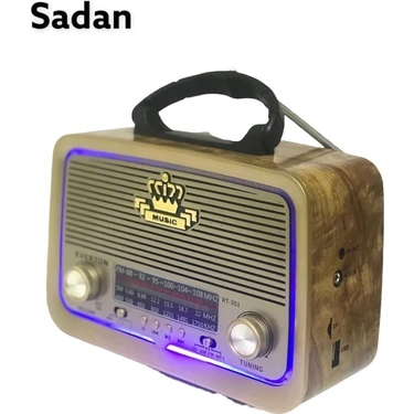 Nikadu Vintage RT-301 Nostalji Bluetooth Şarjlı Radyo USB Sd Mp3