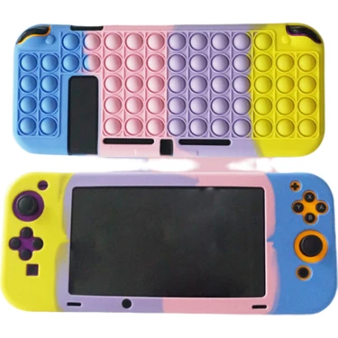 Jingyi Switch Case Için Fidget Pop Bubble Case Renkli Yumuşak Silikon Koruyucu Kapak Çizilmez