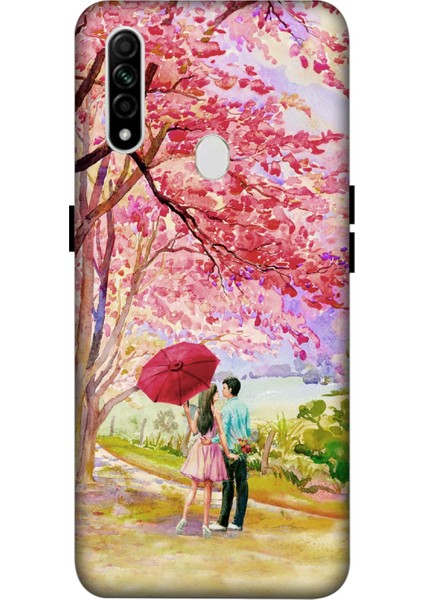 Oppo A31 Kılıf Baskılı Desenli Silikon+Ekran Koruyucu+Kablo Kryc- Sevgiyolu