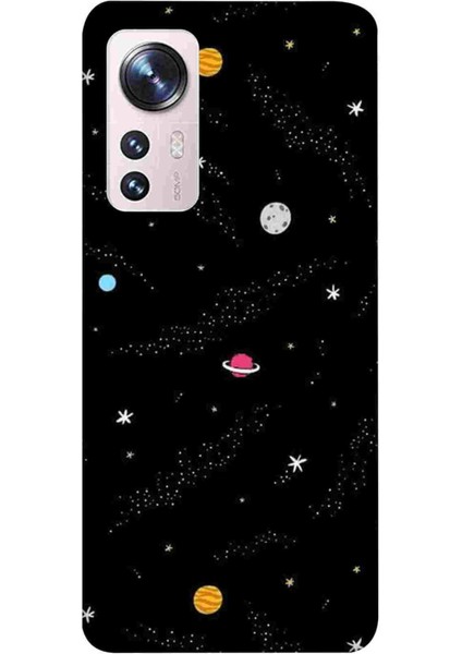 Xiaomi Mi 12T Kılıf Baskılı Desenli Silikon+Ekran Koruyucu+Kablo Kryc- Microgezegen