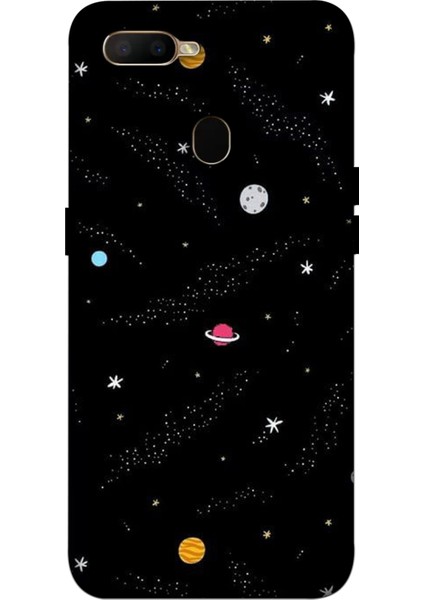 Oppo A12 Kılıf Baskılı Desenli Silikon+Ekran Koruyucu+Kablo Kryc- Microgezegen