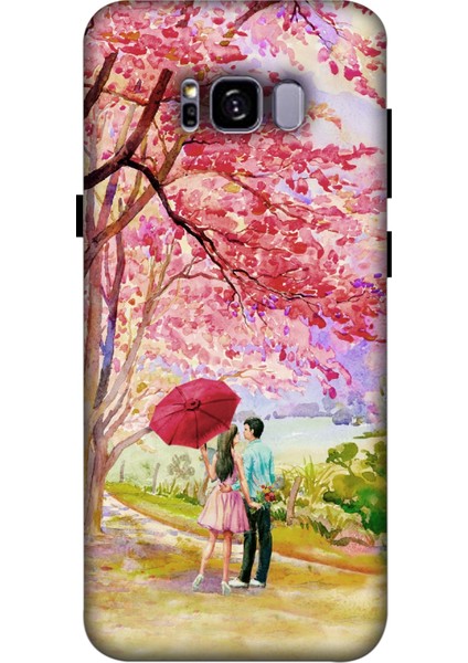 Samsung Galaxy S8 Plus Kılıf Baskılı Desenli Silikon+Ekran Koruyucu+Kablo Kryc- Sevgiyolu