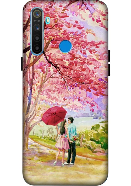 Oppo Realme 6i Kılıf Baskılı Desenli Silikon+Ekran Koruyucu+Kablo Kryc- Sevgiyolu