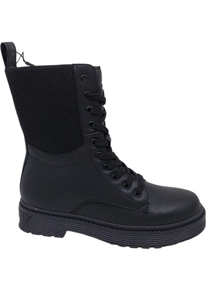 Polact 23002 Unisex Siyah Bağcıklı Fermuarlı Postal Bot
