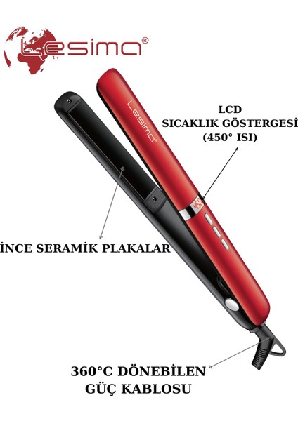 LS-207 Lake Serisi 450° Isı Profesyonel Saç Düzleştiricisi