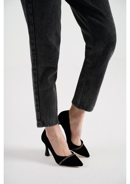 Oct Shoes Kadın Taşlı Topuklu Ayakkabı TS1096