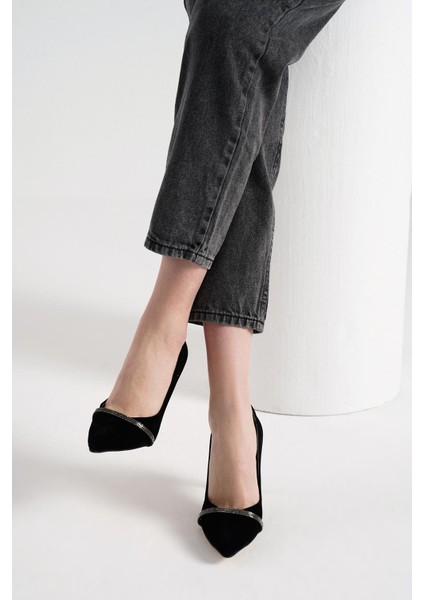 Oct Shoes Kadın Taşlı Topuklu Ayakkabı TS1096