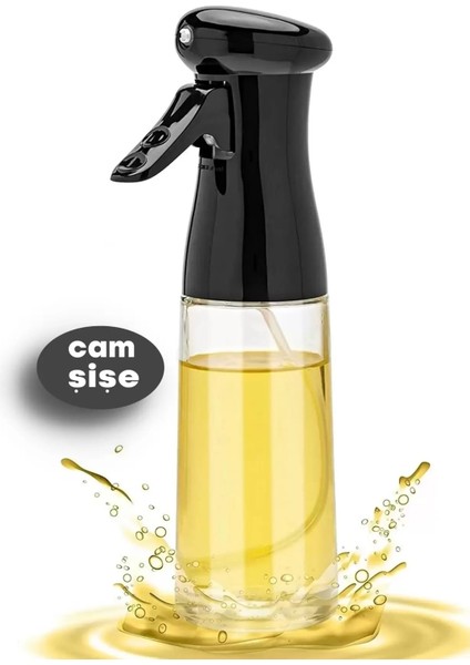 (Yb1) Sprey Cam Yağdanlık 200 Ml, Fısfıs Yağdanlık, Sirke, Airfryer, Zeytinyağı, Limon Için