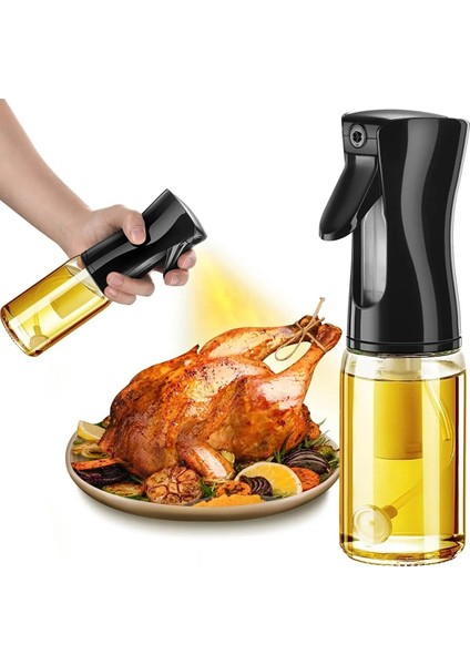 (Yb1) Sprey Cam Yağdanlık 200 Ml, Fısfıs Yağdanlık, Sirke, Airfryer, Zeytinyağı, Limon Için