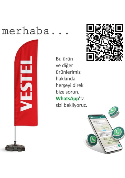 Vestel Yelken Bayrak Kırmızı fırsatları