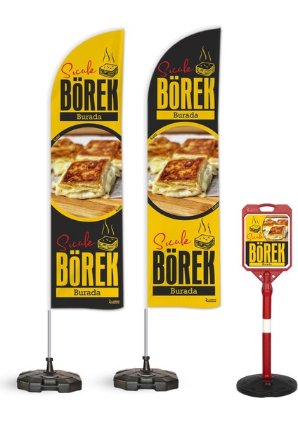 Börek 2 Yelken Bayrak + 1 Yön. Dubası Paketi V1