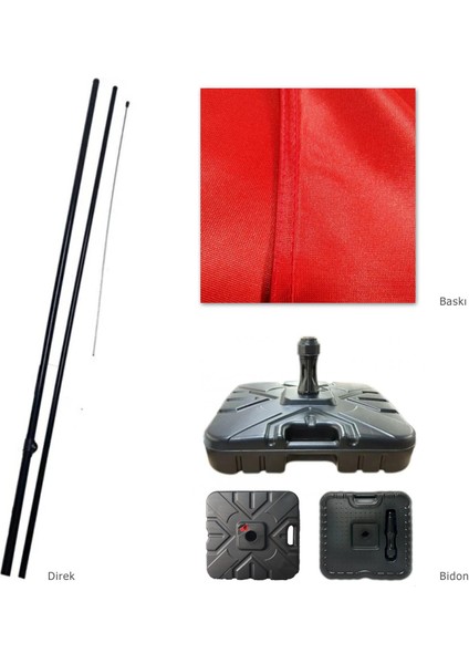 Döner Temalı Yelken Bayrak V4 modelleri