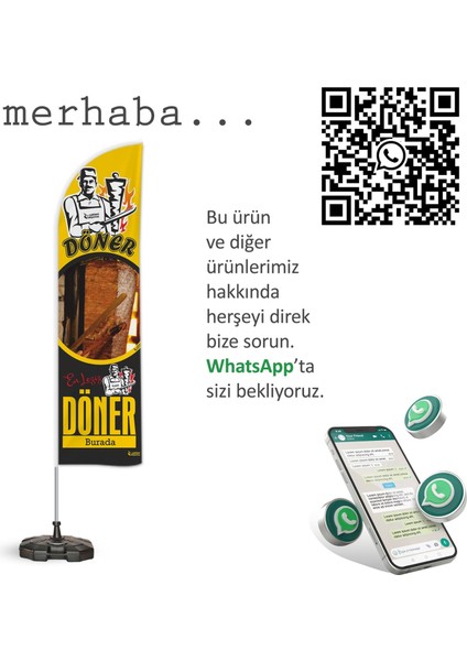 Döner Temalı Yelken Bayrak V4 fırsatları