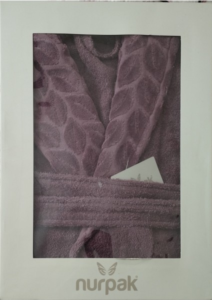 Hazal Tek Bornoz Mürdüm L-Xl