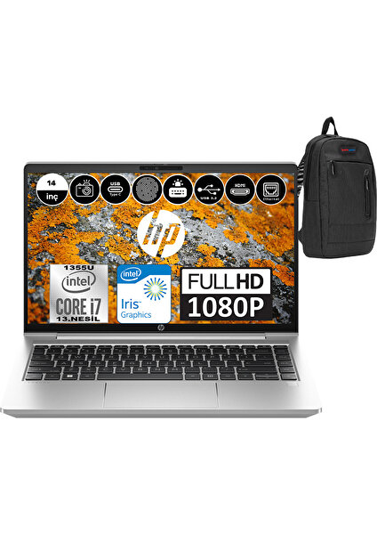 Hp Probook 440 G10 Intel Core I7 1355U 32GB 2tb SSD Intel® Iris® Xᵉ Freedos 14" Fhd Taşınabilir Bilgisayar 8A567EAWF08 + Weblegelsin Çanta