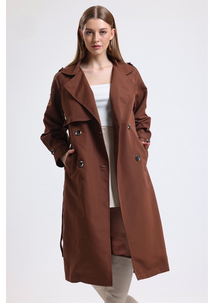 Seba Collection Kemerli Kruvaze Yaka Trençkot KDN-1006