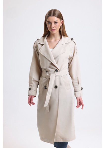 Seba Collection Kemerli Kruvaze Yaka Trençkot KDN-1006 indirimleri