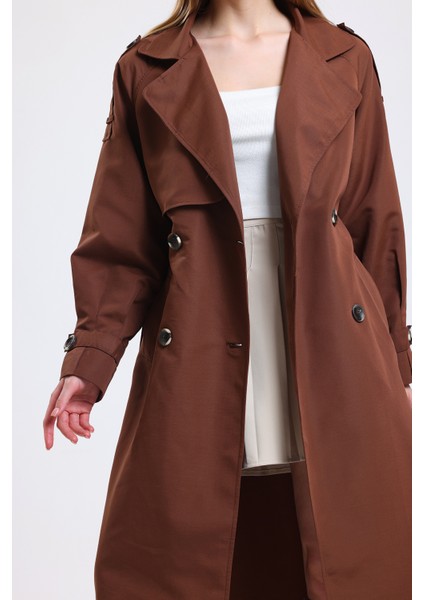 Seba Collection Kemerli Kruvaze Yaka Trençkot KDN-1006 fırsatları