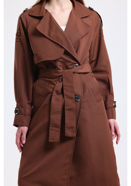 Seba Collection Kemerli Kruvaze Yaka Trençkot KDN-1006 indirimleri