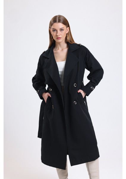 Seba Collection Kemerli Kruvaze Yaka Trençkot KDN-1006 fiyatları