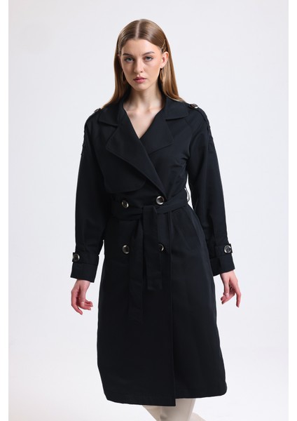 Seba Collection Kemerli Kruvaze Yaka Trençkot KDN-1006 fırsatları