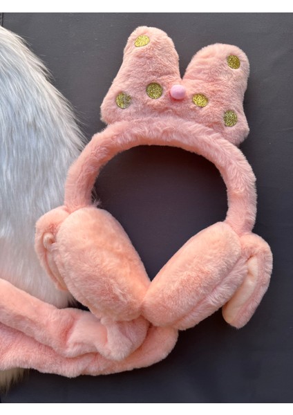 Oynar Kulaklı Hareketli Kulaklı Minnie Peluş Kulaklık