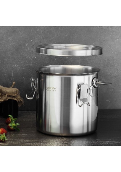 Horeca Çelik Taşıma Kabı 20X20 cm - Tabansız