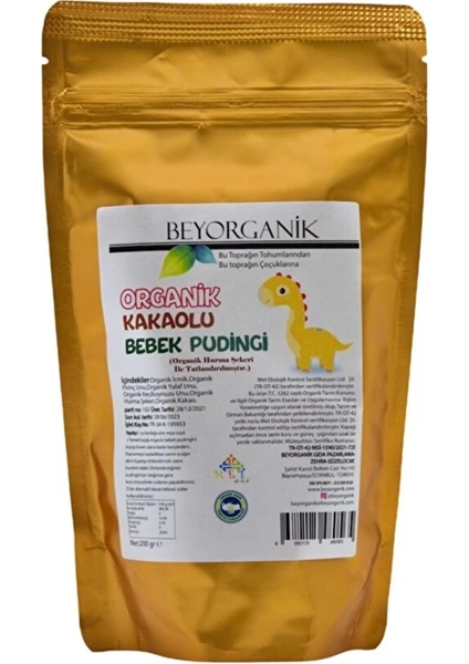 Organik Kakaolu Bebek Pudingi 200 gr