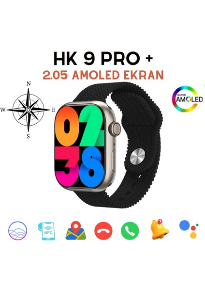 BGG Tech Hk9 Pro+Plus Amoled Ekran 2023 Akıllı Saat