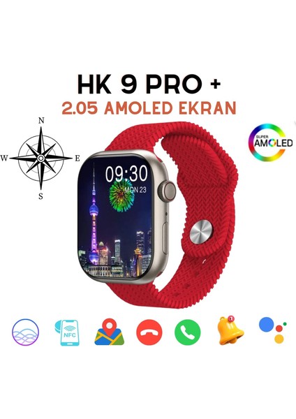 BGG Tech Hk9 Pro+Plus Amoled Ekran 2023 Akıllı Saat