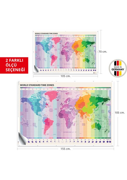 Saat Dilimleri Dünya Haritası Sticker, Oteller Için Dünya Saatleri Dünya Haritası Duvar Sticker fırsatları