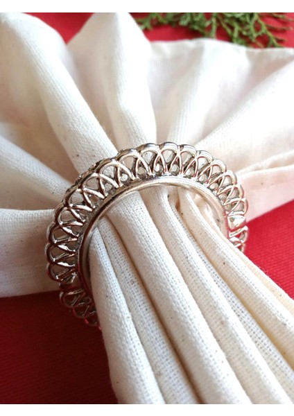 6 Adet Metal Wavy Gümüş Peçete Yüzüğü fiyatları