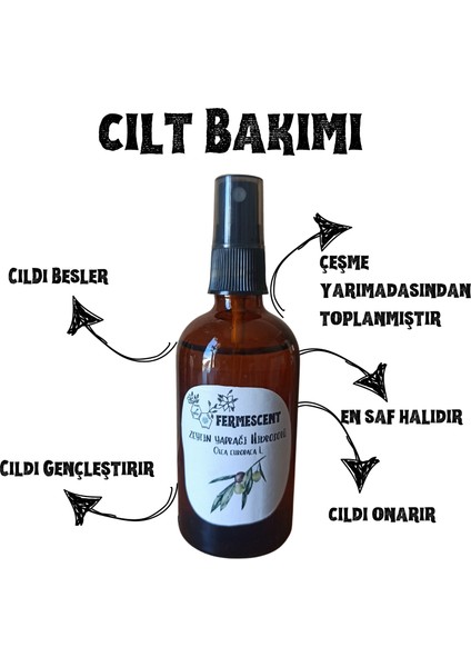 Zeytin Yaprağı Hidrosolü / Suyu - Cildi Onarır